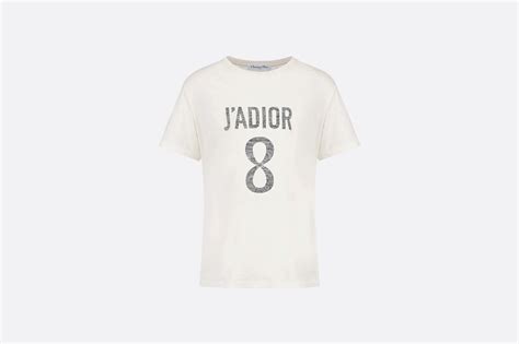 dior j'adior 8' t-shirt white linen and cotton jersey